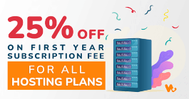 25% off on first year subscription fees for all hosting plans
